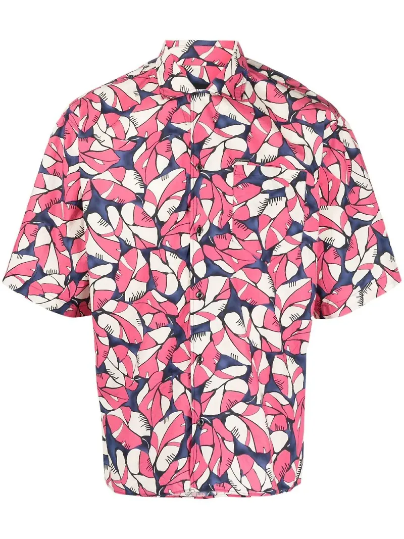 Dsquared2 blommig skjorta - Rosa