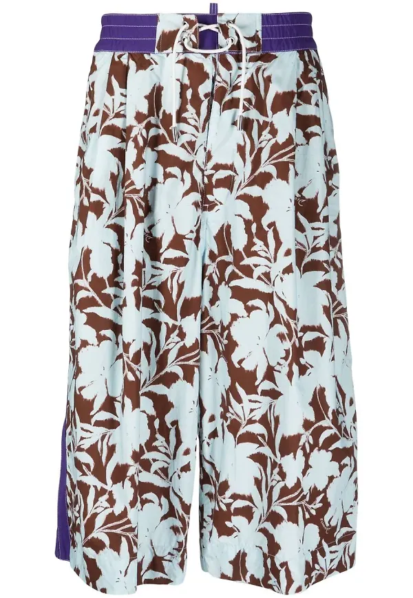 Dsquared2 blommiga shorts - Blå