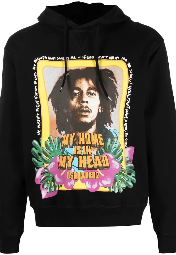 Dsquared2 Bob Marley långärmad hoodie - Svart