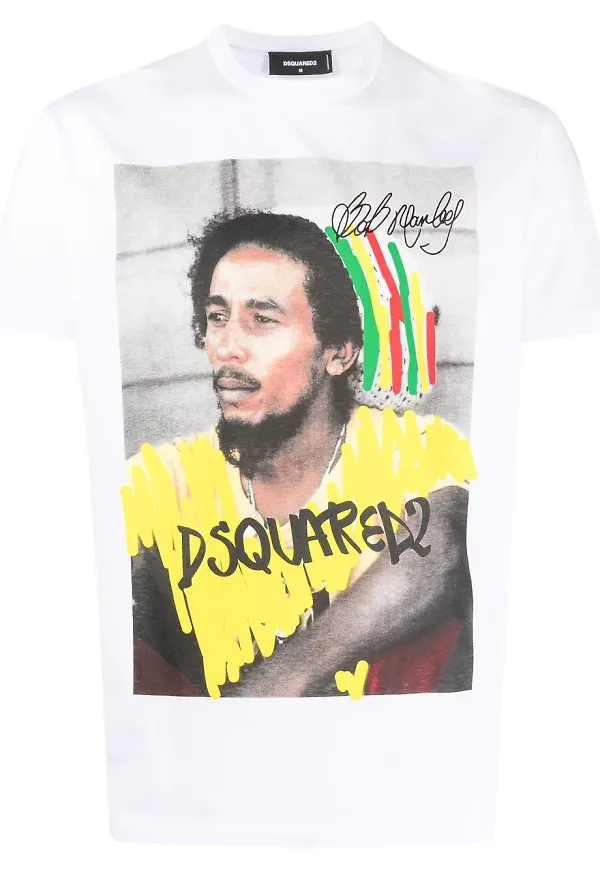 Dsquared2 Bob Marley t-shirt - Vit