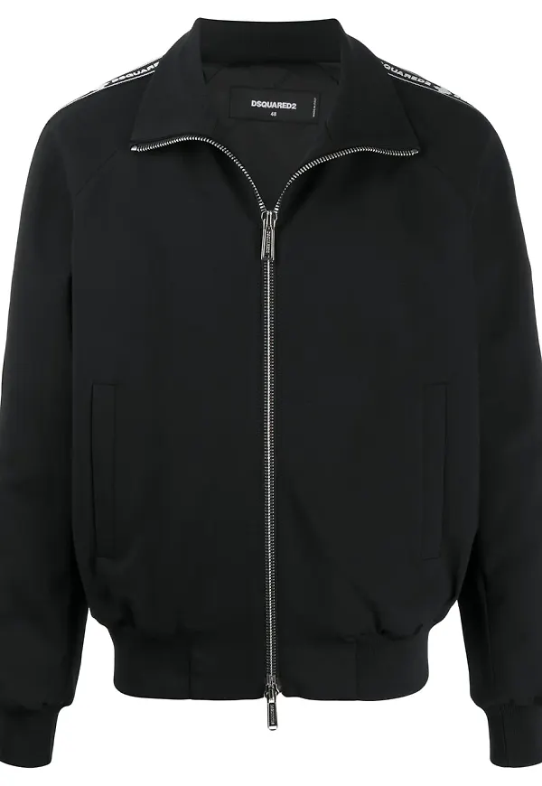 Dsquared2 bomberjacka med dragkedja - Svart