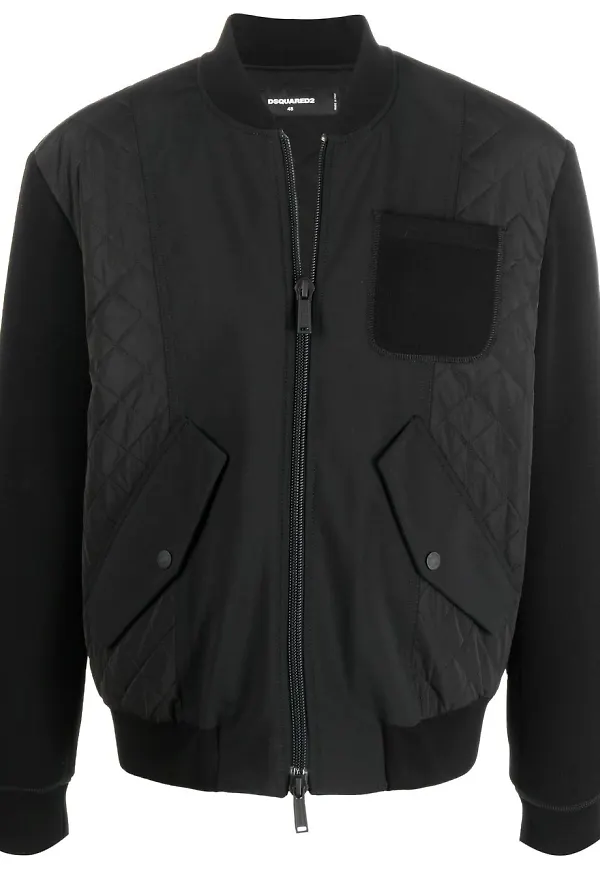 Dsquared2 bomberjacka med dragkedja - Svart