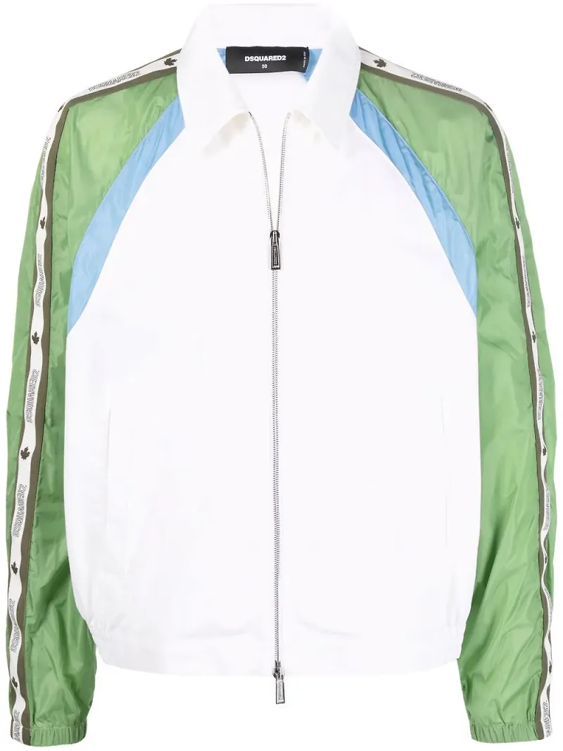 Dsquared2 bomberjacka med logotypband - Vit