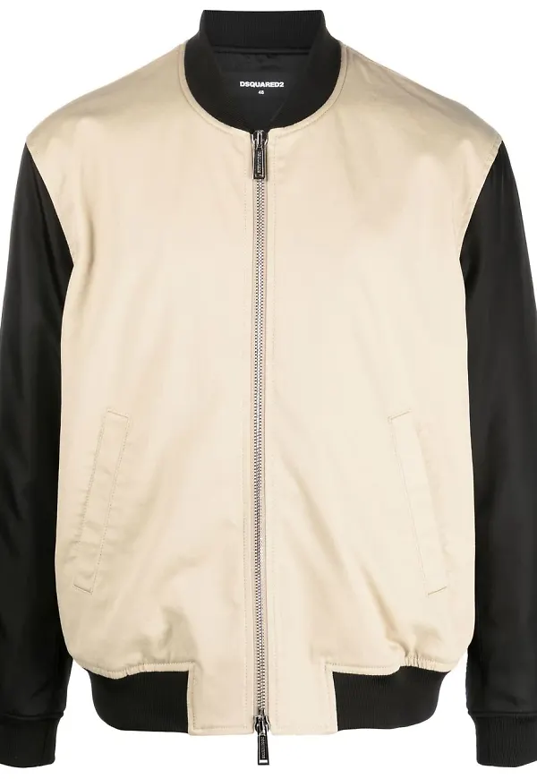 Dsquared2 bomberjacka med palmtryck - Svart