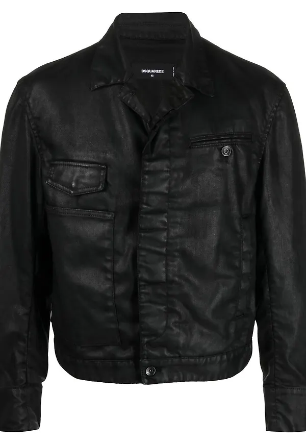 Dsquared2 bomberjacka med vax - Svart