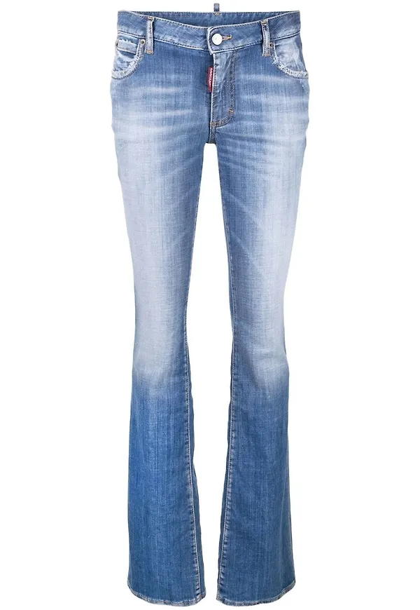 Dsquared2 bootcut-jeans med blekt effekt - Blå
