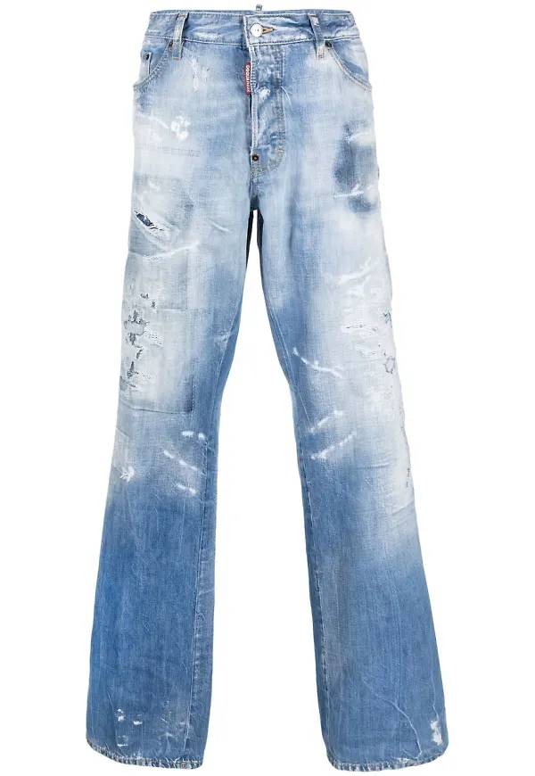 Dsquared2 bootcut-jeans med slitning - 470 BLUE