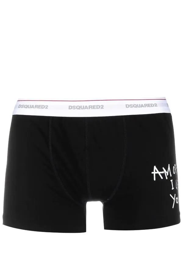 Dsquared2 boxershorts med texttryck - Svart