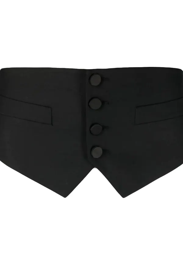 Dsquared2 brett sidenbälte - Svart