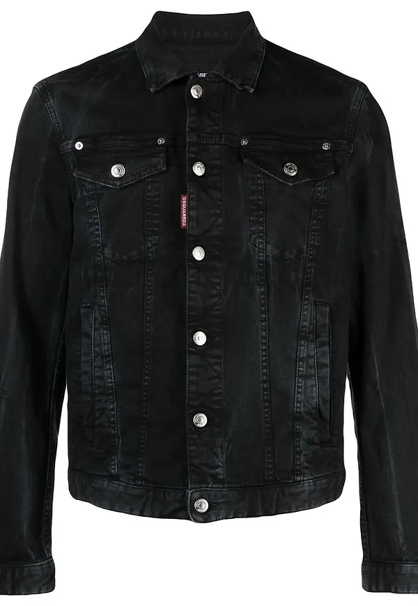 Dsquared2 buttoned denim jacket - Svart