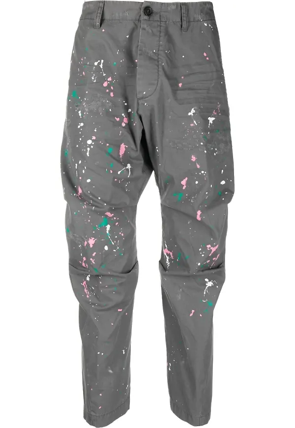 Dsquared2 byxor med färgstänk - Grå