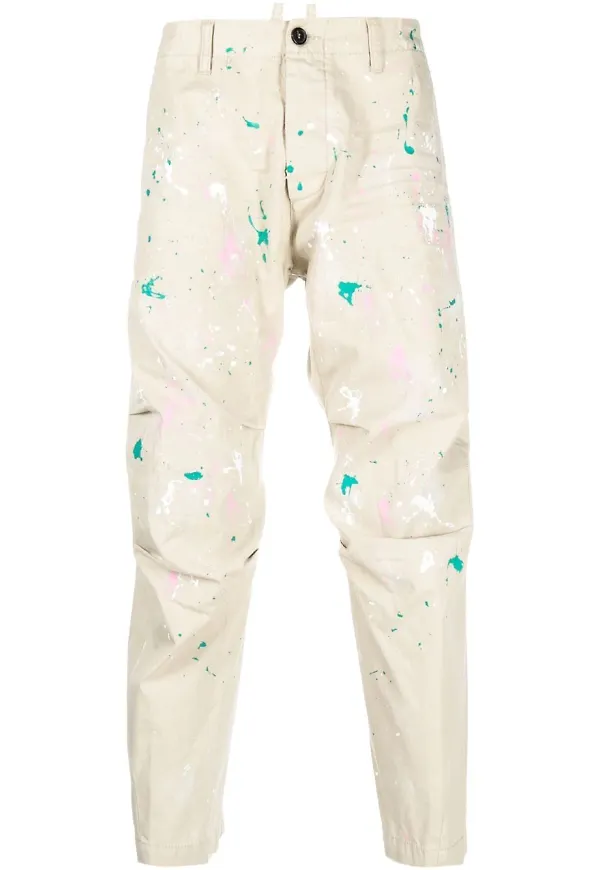 Dsquared2 byxor med färgstänk - Neutral