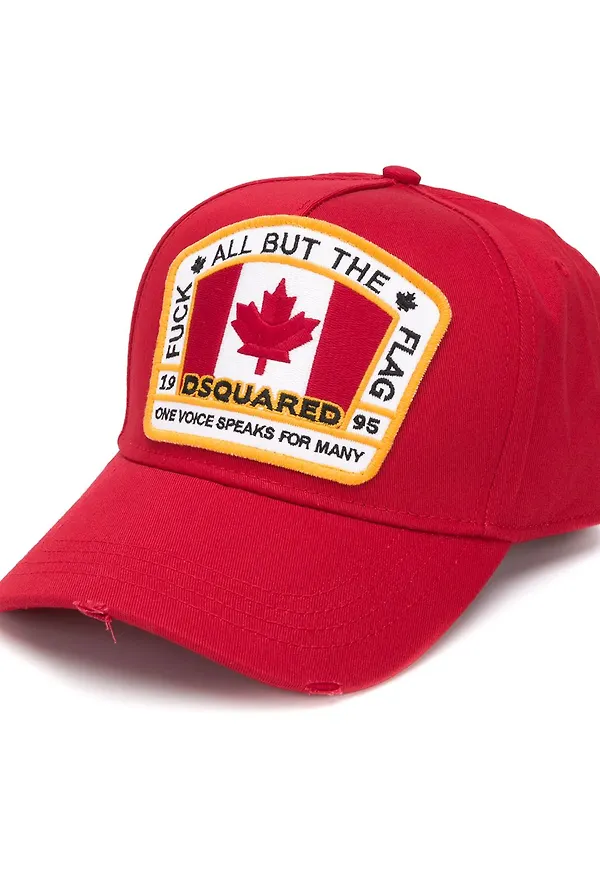 Dsquared2 Canada basebollkeps med märke - Röd