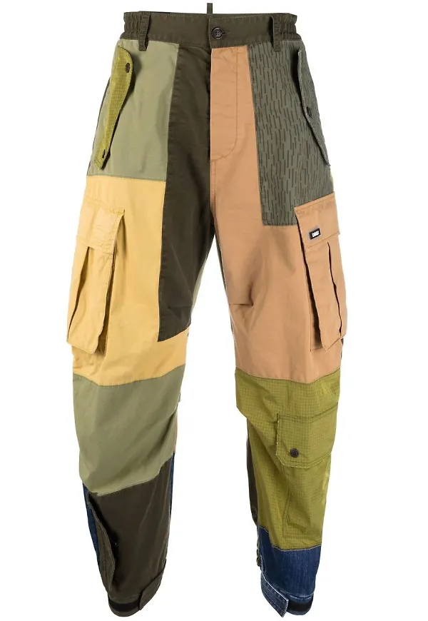 Dsquared2 cargobyxor med lappdesign - Blå
