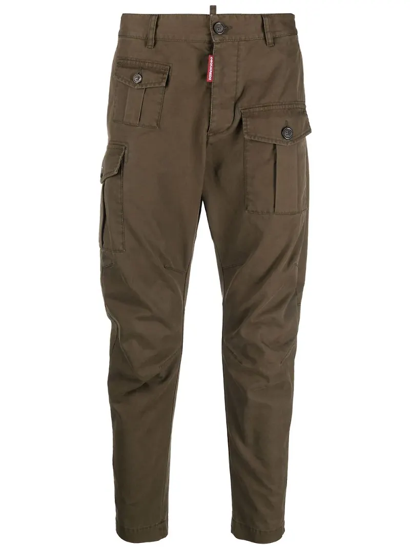 Dsquared2 cargobyxor med panel - Grön