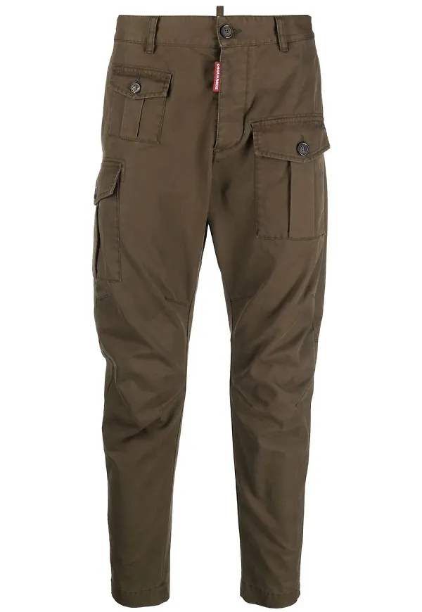 Dsquared2 cargobyxor med panel - Grön