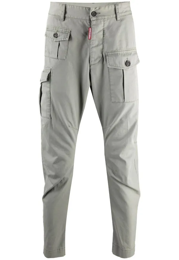 Dsquared2 cargobyxor med panel - Grön