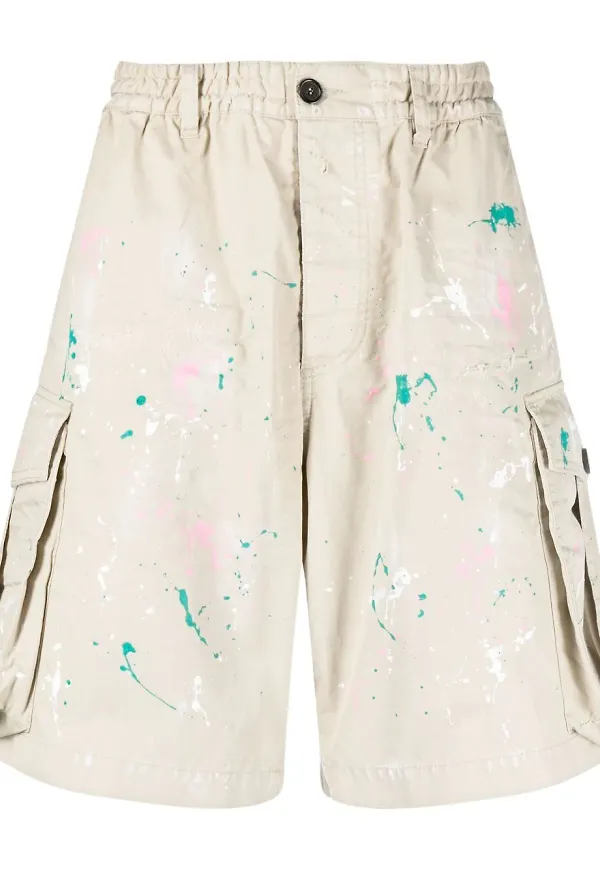 Dsquared2 cargoshorts med färgstänk - Neutral