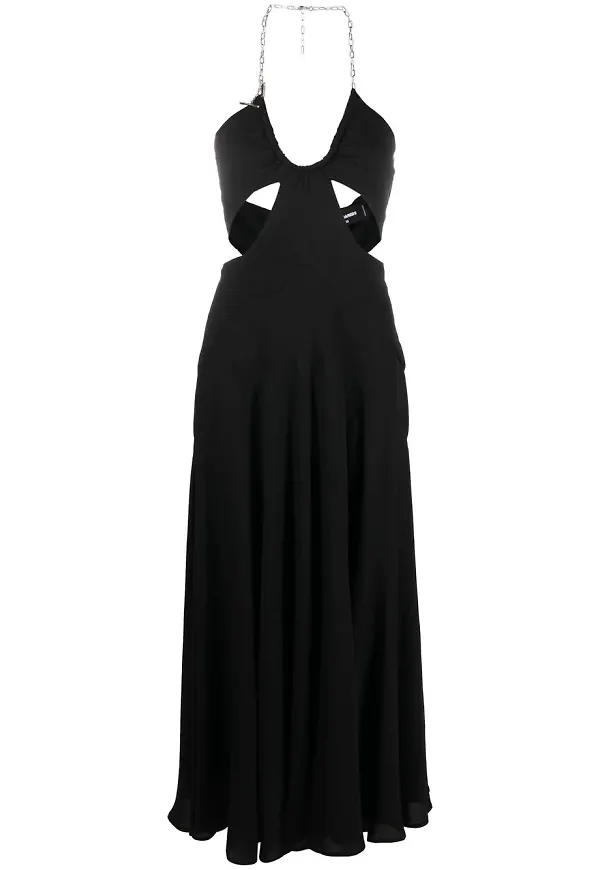 Dsquared2 chain-link cut-out midi dress - Svart