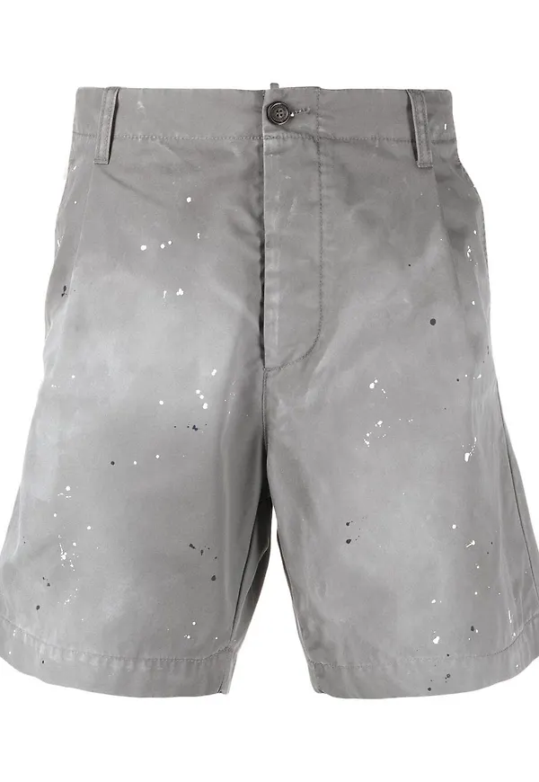 Dsquared2 chinosshorts med färgstänk - Grå