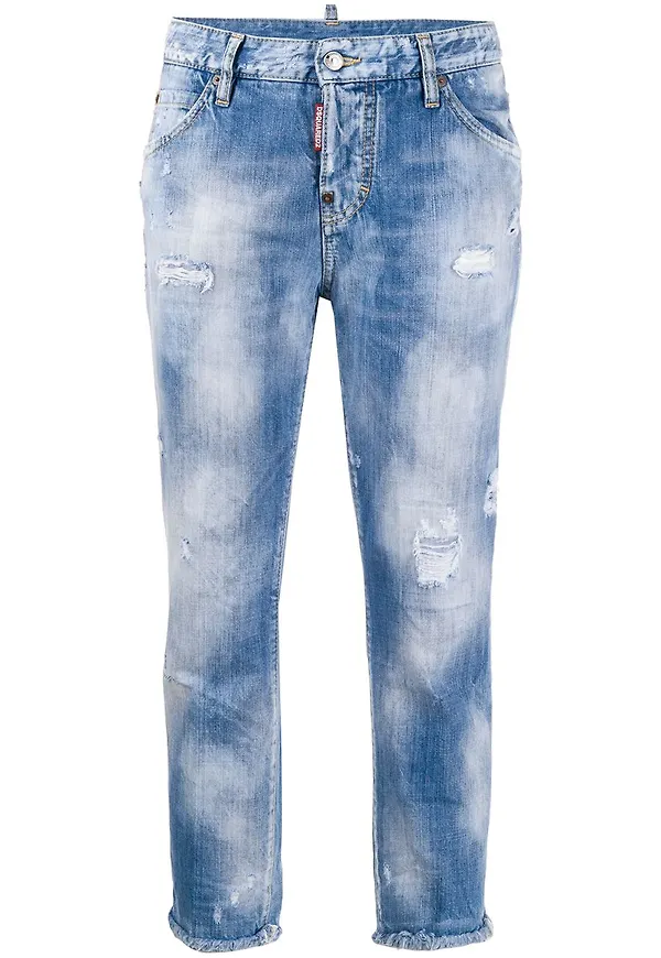 Dsquared2 Cool Girl beskurna jeans - Blå