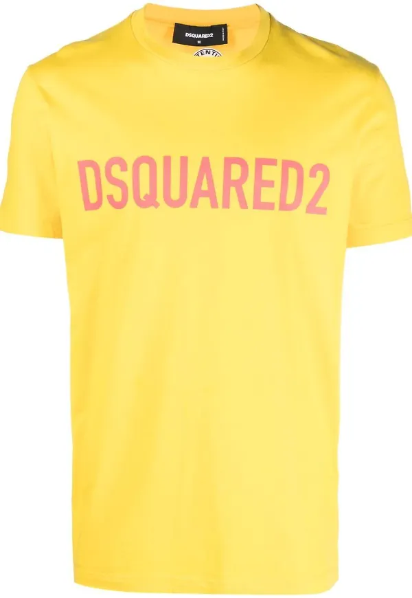 Dsquared2 Cool t-shirt med logotyp - Gul