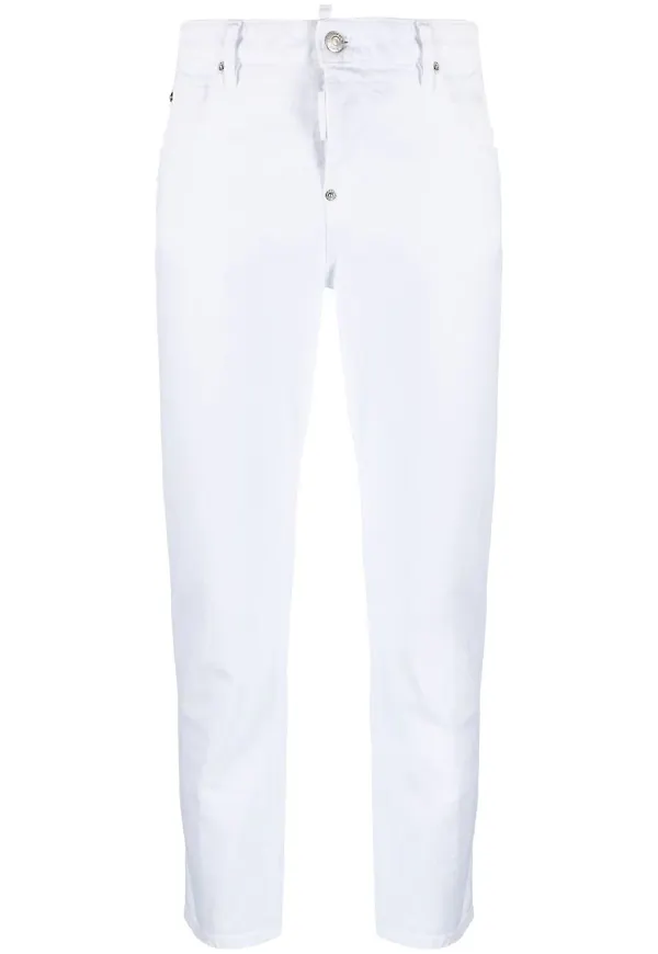Dsquared2 croppade jeans - Vit