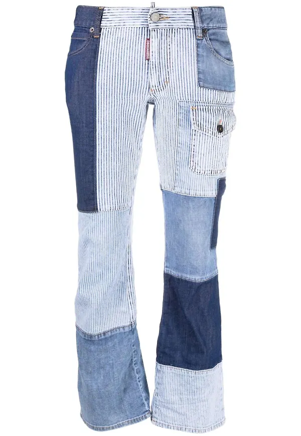 Dsquared2 croppade jeans med fickdetalj - 470