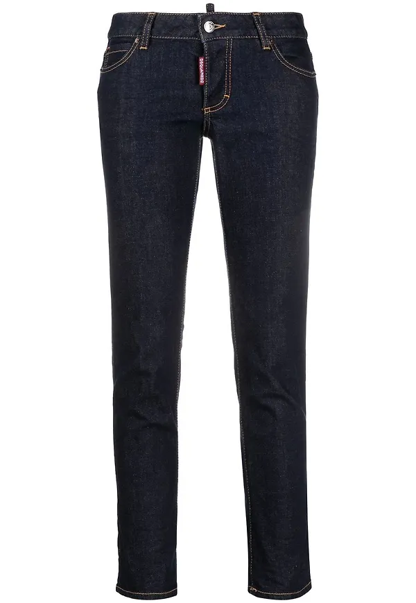 Dsquared2 croppade slim fit-jeans - Blå