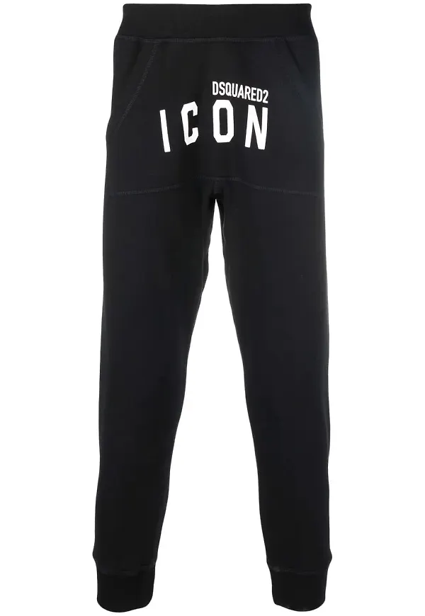 Dsquared2 croppade sweatpants med tryck - Svart