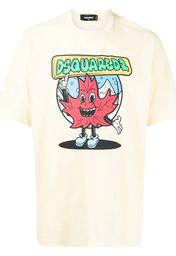 Dsquared2 D2 Snowglobe SI t-shirt - Gul