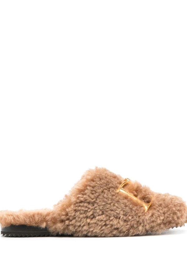 Dsquared2 D2 Statement fårskinnstofflor - Neutral