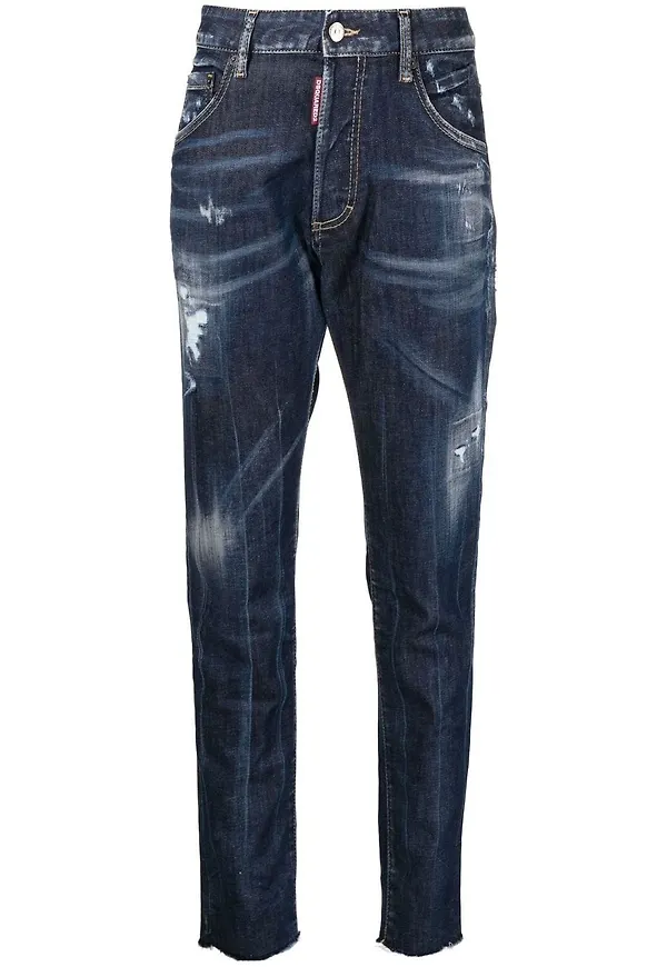 Dsquared2 Dan halvhöga skinny-jeans - Blå