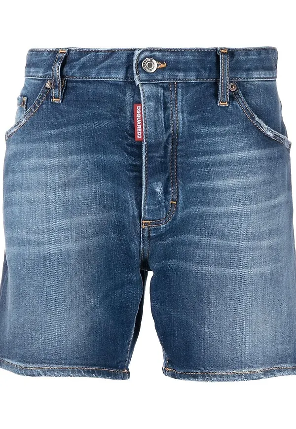 Dsquared2 distressed-effect jeans shorts - Blå