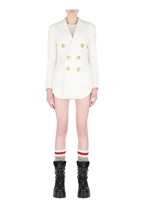 Dsquared2 Double-Breasted Coats Vit, Dam
