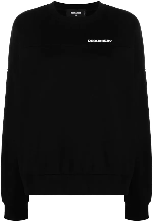Dsquared2 draperad t-shirt - Svart