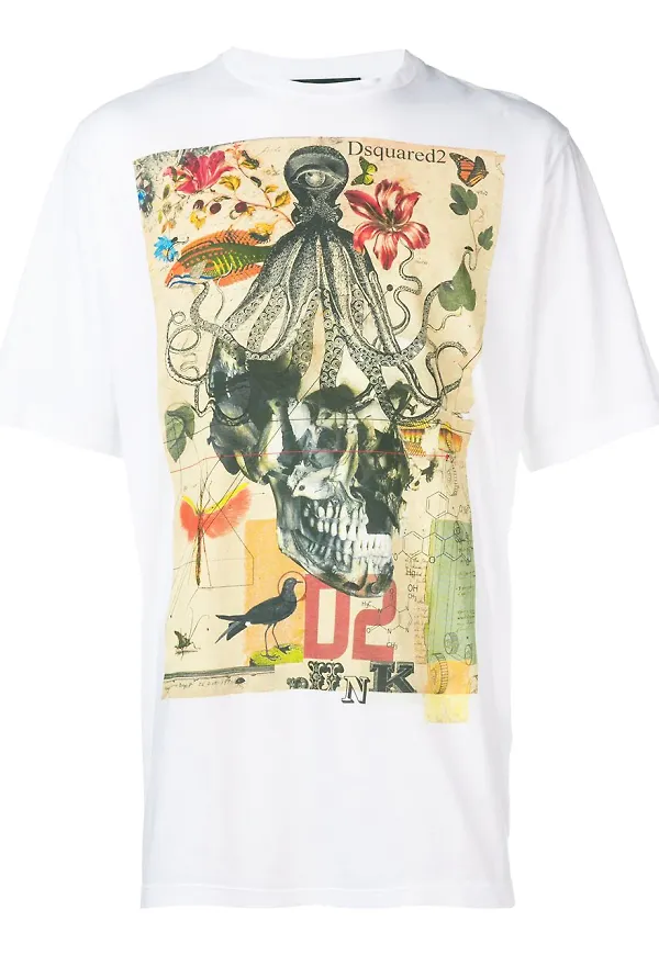 Dsquared2 DSQ2 t-shirt med tryck - Vit