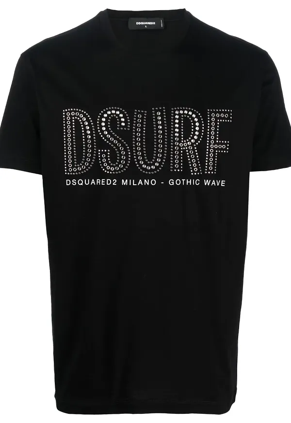 Dsquared2 DSurf t-shirt med nitdetalj - Svart