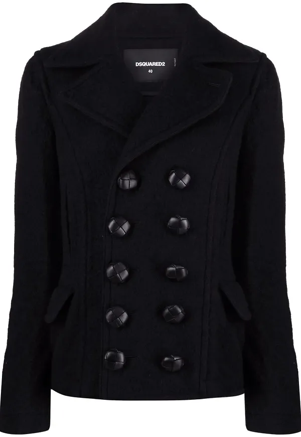 Dsquared2 dubbelknäppt jacka - Svart