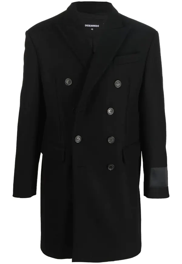 Dsquared2 dubbelknäppt rock - Svart