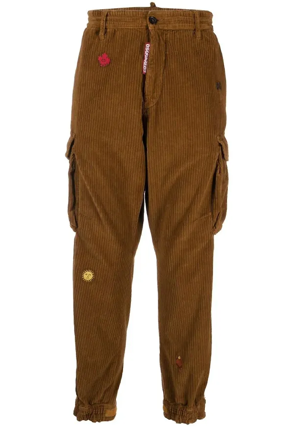 Dsquared2 elastiska manchesterbyxor - Brun