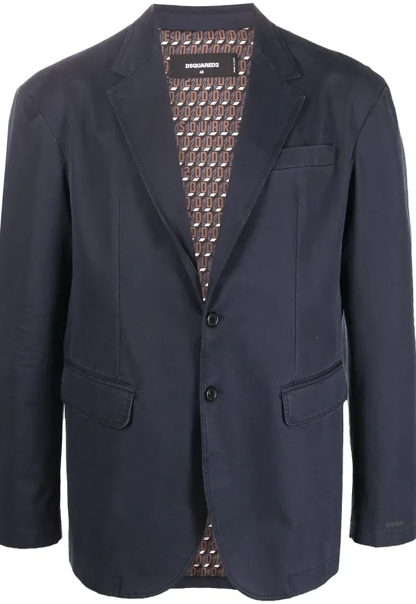 Dsquared2 enkelknäppt blazer - Blå
