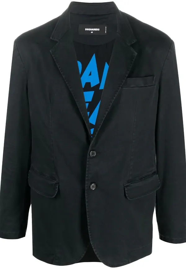 Dsquared2 enkelknäppt blazer - Svart