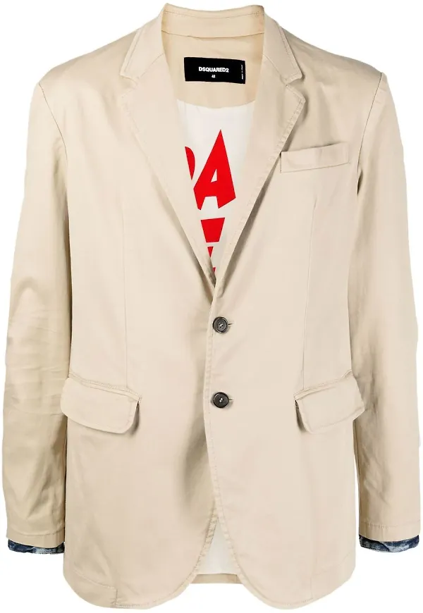 Dsquared2 enkelknäppt finblazer - Neutral
