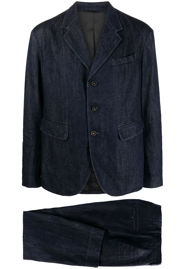 Dsquared2 enkelknäppt kostym - Blå