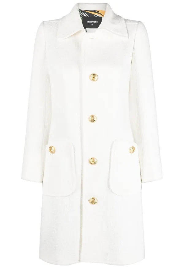 Dsquared2 enkelknäppt kostym - Vit