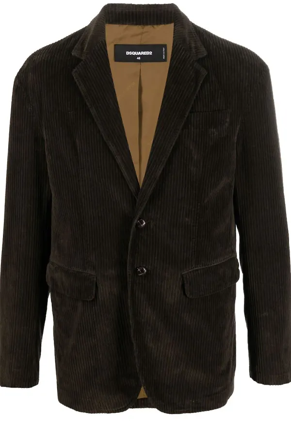 Dsquared2 enkelknäppt manchesterblazer - Grön