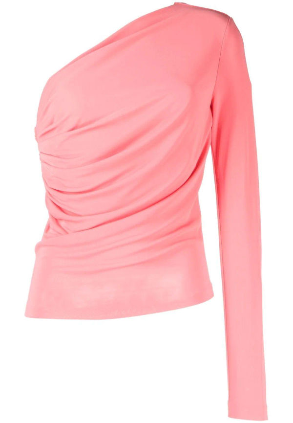 Dsquared2 enärmad t-shirt med rysch - Rosa