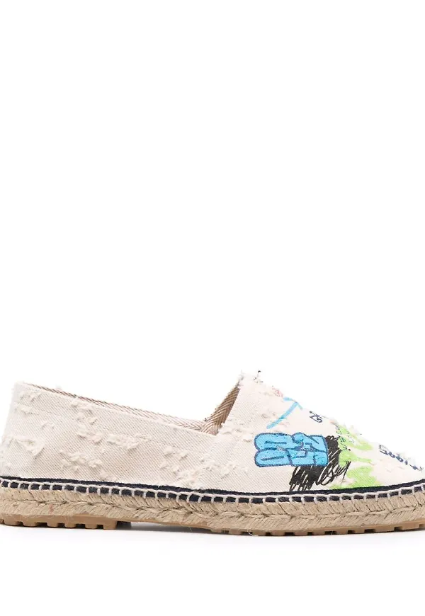 Dsquared2 espadrillos med graffititryck - Neutral