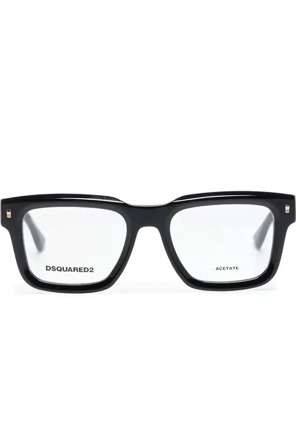 DSQUARED2 EYEWEAR Hype glansiga rektangulära solglasögon - Svart